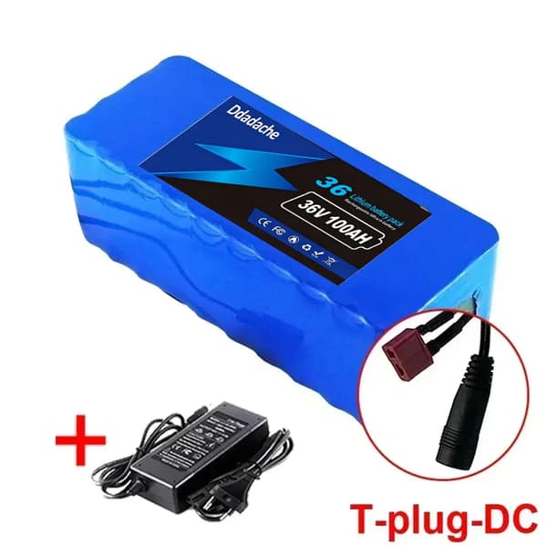 Litiumjonbatteripaket, 100Ah kapacitet, 36V spänning, T-DC