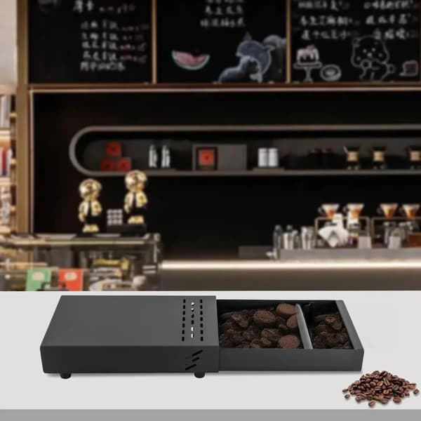 Kaffeknockbox, halkfri bas, stor kapacitet,S, svart