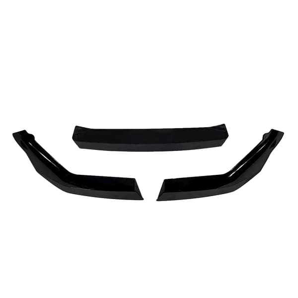Front Bumper Lip Splitter, Passer til Performance Luxury Sedan, Forbedrer Aerodynamik,Glansende Sort