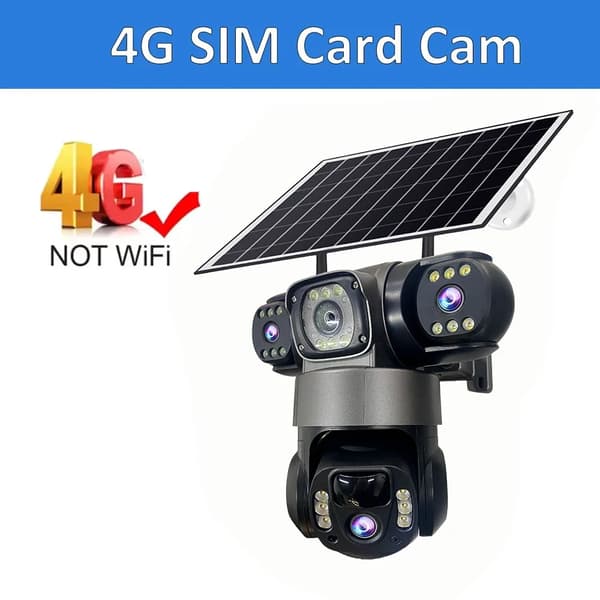 Overvågningskamera, 15MP opløsning, nattevisionssupport,4G solkamera