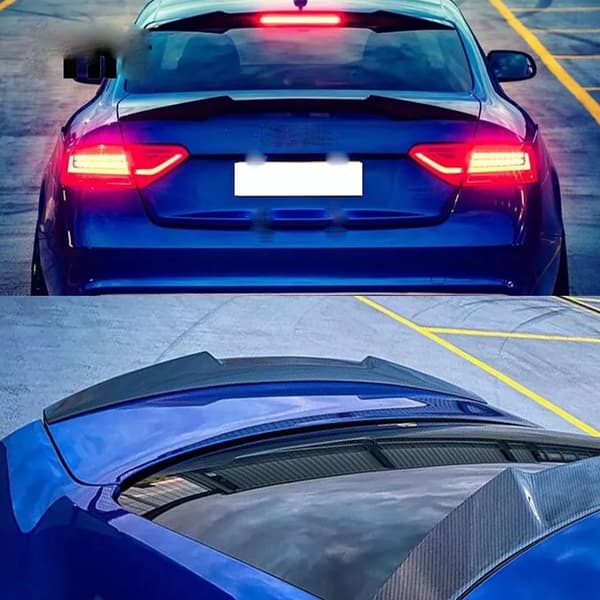 Bagspoiler, ABS-materiale, skræddersyet til Audi A5,Kulfiberlook