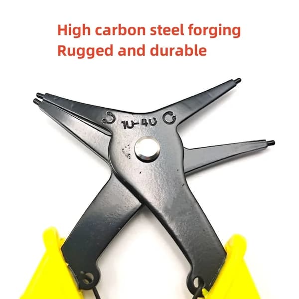 Cirkelskruetang, Multifunktionelt Design, Holdbart Kulstofstål,gul-2