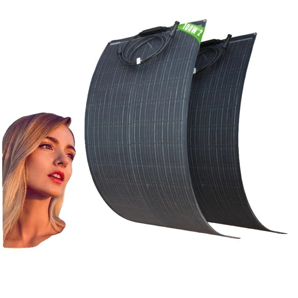 Flexibel Solpanel, Hög Effektivitet, Väderbeständig,2PCS  100W
