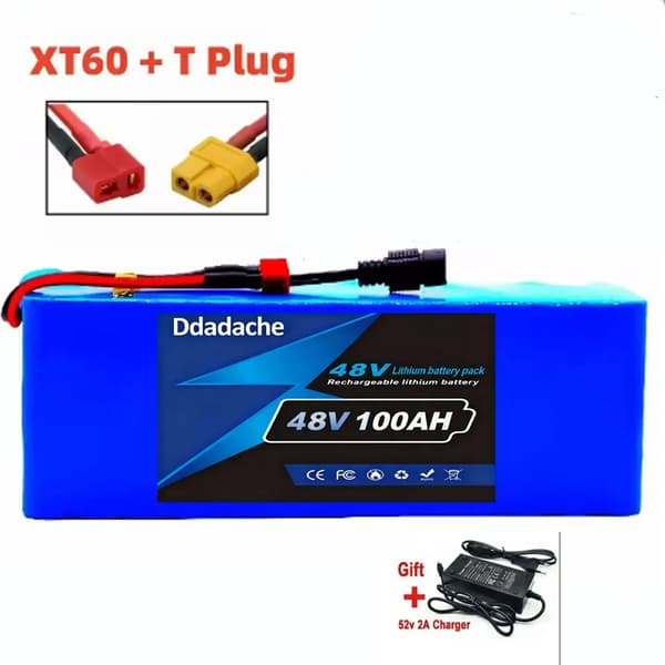 Batteripack, 100Ah kapacitet, 13S3P konfiguration,XT60 T 54.6V Char