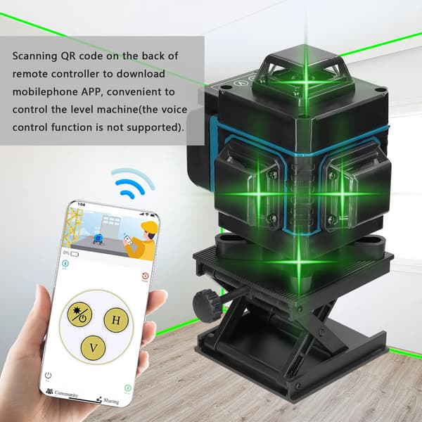 Laser Niveau, 16 Linjer, Selvnivellerende System,EU