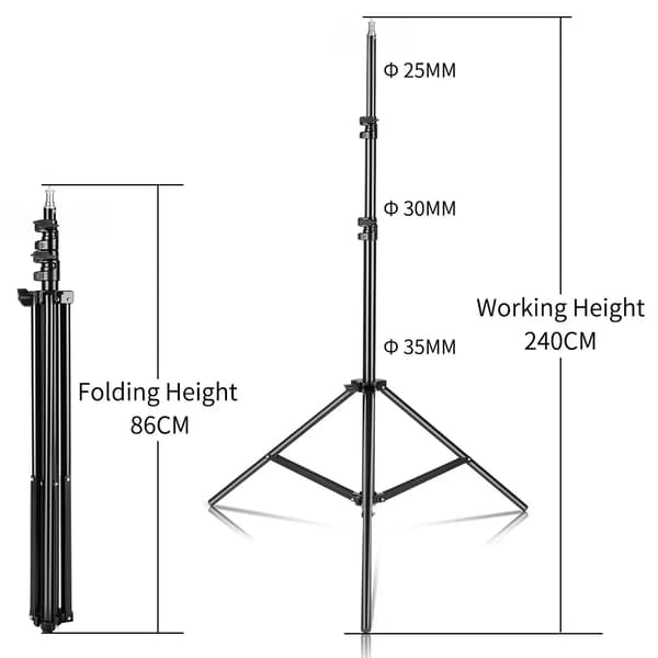 Tripod, Justerbar Højde, Bluetooth Controller,240cm