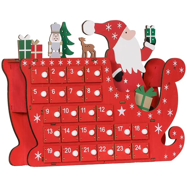 Julekalender, 24 Rum, Julemand Design,L, Rød