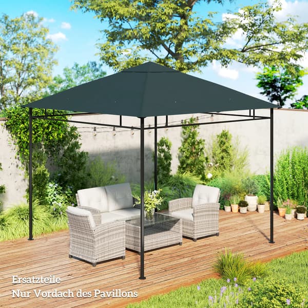 Gazebo, UV-beskyttelse, Holdbart design,Mørk Grå