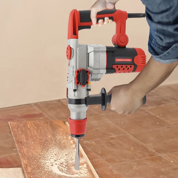 Elektrisk Rotationshammare, 2200W Effekt, Ergonomisk Design,Röd