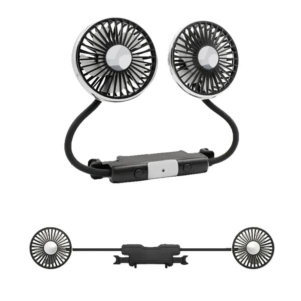 USB-tuulettaja, 360° Kierto, 3-Nopeus Ilmavirta,Vaaleanharmaa