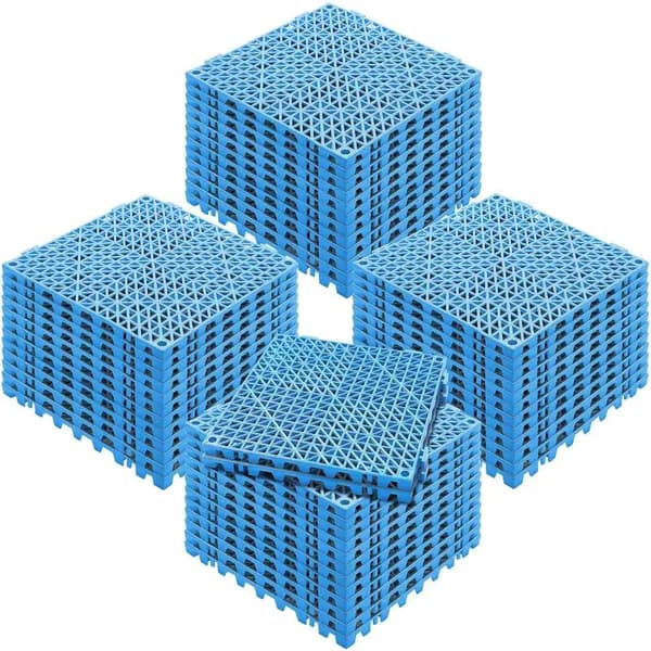 Sammanlänkande Plattor, PVC Material, Modern Design, Blå