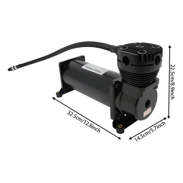Luftkompressor, 12V, Max 200 PSI, 1.75 CFM, Aluminium, IP53 Vandtæt