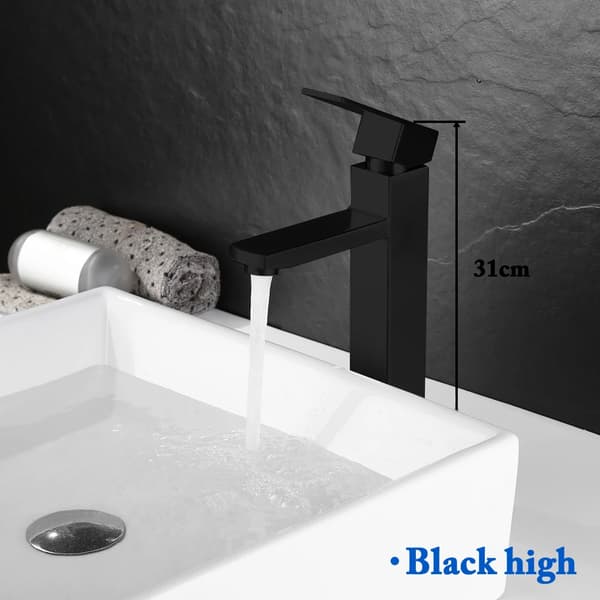 Basin Mixer Vandhane, Dækmonteret, Holdbart Rustfrit Stål,DMFB-høj, Rustfrit stål-d