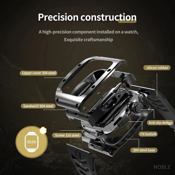Klocka, Designad för Smartwatch-serien, Hållbart Silikonband,Silver