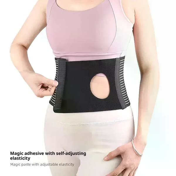 Ostomy Stödrem, Andningsbart Tyg, Justerbar Passform,L