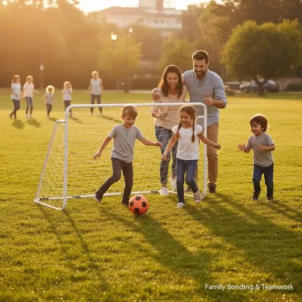 Fodboldmål, Robust Stål Konstruktion, Nem Opsætning,Hvid