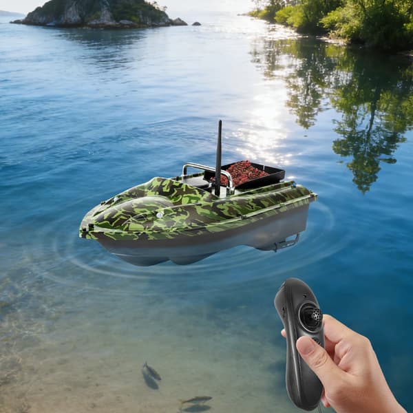 Bait Boat, 5200mAh Batteri, Dobbelt Motorer,grøn