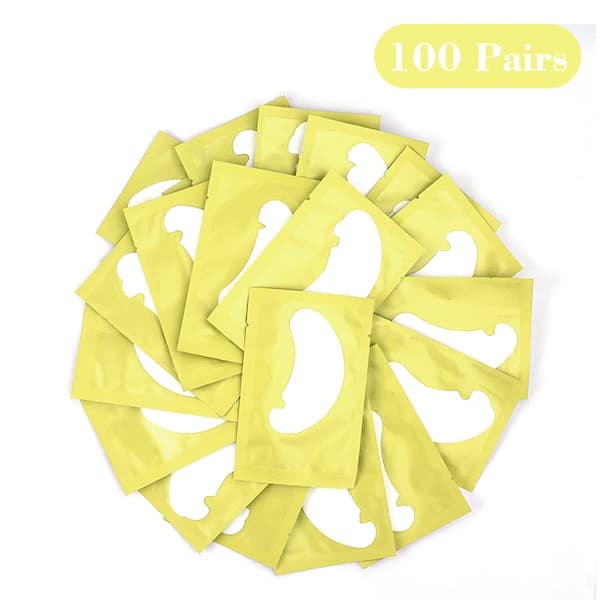 Ögonkuddar, Hydrogelmaterial, Hypoallergenisk Formel,100PCS Guld