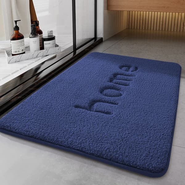 Fodmåtte, Skridsikker Design, Absorberende Polyester Materiale,Blå, 40x60cm