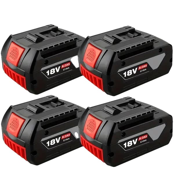 Uppladdningsbart Batteri, 18V, 8000mAh Kapacitet,4st batteri 8.0AH