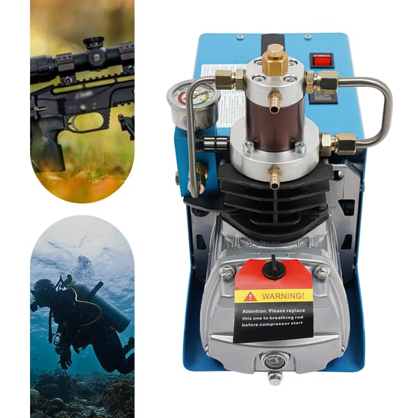 Højtryksluftkompressor Pumpe, 1800 W, 30 MPa, 100 L/min, Aluminium, CE Certificeret