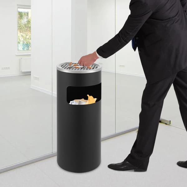 Vertikal Affaldsbeholder, Rustfrit Stål, 15L Kapacitet,GUL