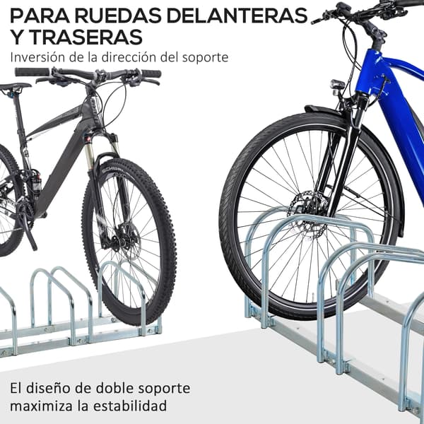 Cykelparkering, Stålstruktur, Stöder 4 Cyklar,Silver
