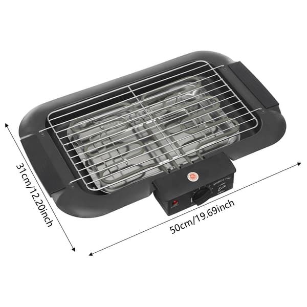 Elektrisk Grill, Justerbar Temperatur, Non-Stick Overflade,sort