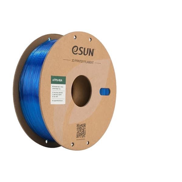 3D-printer filament, fleksibelt materiale, høj modstandsdygtighed,Gennemsigtig Blå