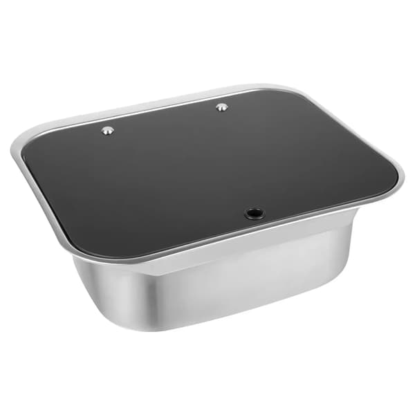 Foldbar RV-vask, pladsbesparende design, holdbare materialer,sort
