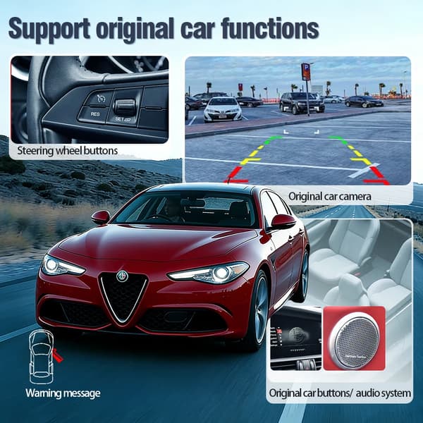 Trådløs CarPlay Android Auto, Problemfri Mobilintegration, Alsidig Kamerastøtte,For Giulia Stelvio