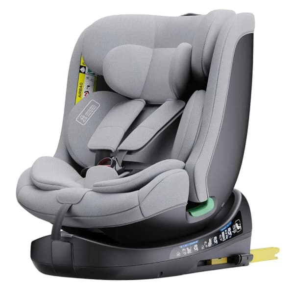 Lapsen turvaistuin, ISOFIX-asennus, 360° kääntö,harmaa