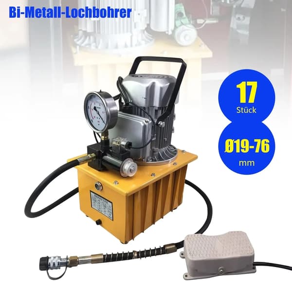 Hydraulisk Pump, 750W Elektrisk Motor, 10000PSI Tryck,220V