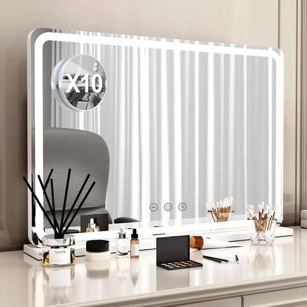Speglar med belysning, Dimbar Touch Control, Modern Hollywood Stil,VIT