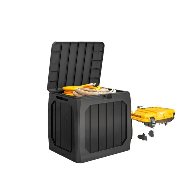 Udendørs trunk, vejrbestandig, pladsbesparende design,Sort