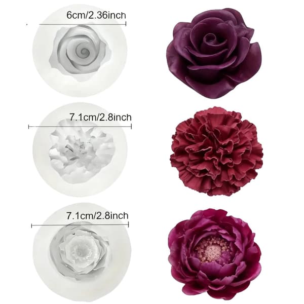 Silikoneform, Rosette Blade Design, Alsidig til Bagning,X 3JH