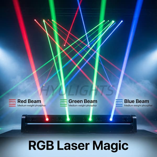 Laserlys, RGB-farveeffekter, alsidige kontroltilstande,EU stik