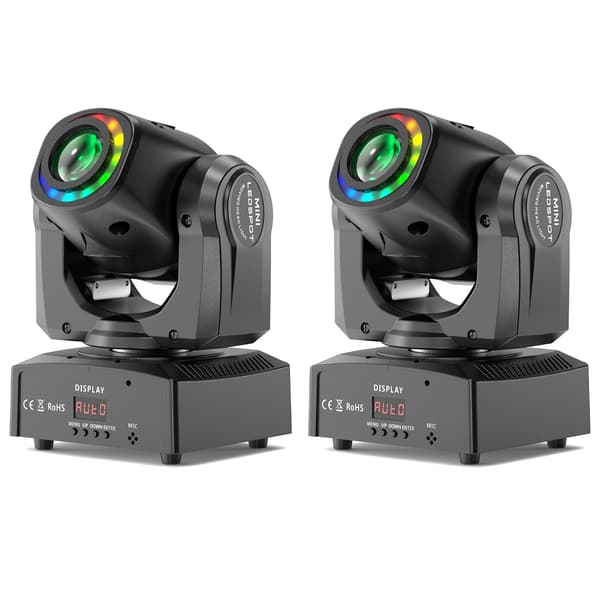 Liikkuvat valot, RGB-tehosteet, DMX-ohjaus,2Pcs, EU Plug