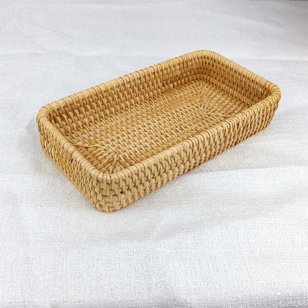 Opbevaringskurv, Bambusmateriale, Alsidig Design,sort