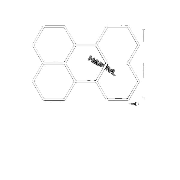 Hexagon LED Lys, Dæmpbar, Energi Effektiv,3-farve skift-b, Aluminium hus-e, HR-5hex