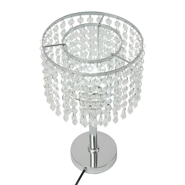 Bordlampe, Elegant Glasdesign, E27 Pære Kompatibilitet,HVID
