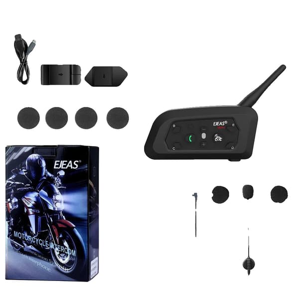 Motorcykel Intercom, 800M Räckvidd, Bluetooth Anslutning,Enkel förpackning