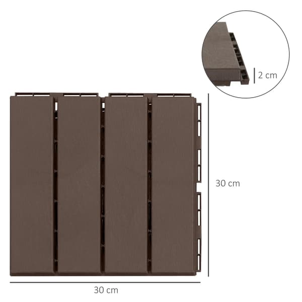 Fliser, Skridsikker Overflade, Nem Installation,Chokolade