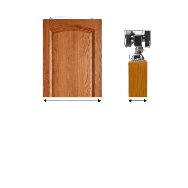 Skydedør Hardware Kit, Blød Lukke Mekanisme, Holdbart Aluminiumlegering,4ft