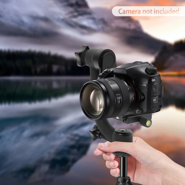 Gimbal Stativhuvud, 360° Rotation, Snabbkopplingsplatta,svart