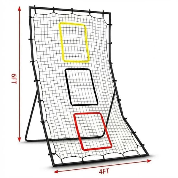 Rebounder Net, Tre Zone Bold Respondent, Holdbar Stålstruktur,sort