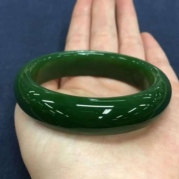 Jade Armbånd, Chalcedon, Guldfyldt,55-56mm