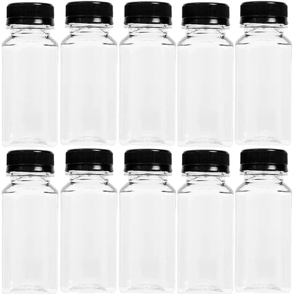 Förvaringsflaskor, Återanvändbar Plast, Skruvkapsyl,500ml-10PCS