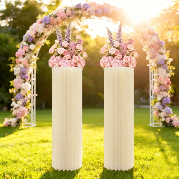 Pappersblomsterställ, Modern Design, Justerbar för Evenemang,M, VIT