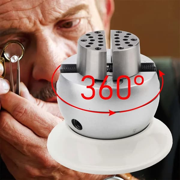 Smykkev vise, 360° rotation, præcisionsgreb,Bold Vise Sæt